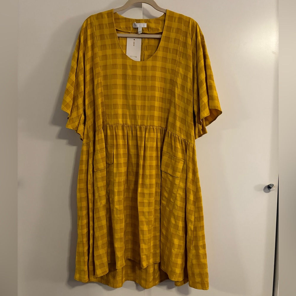 ASOS WHITE- Yellow Oversized Tent Dress
